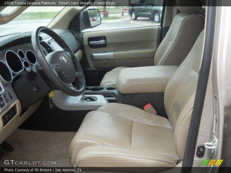 Desert Sand Metallic / Sand Beige 2008 Toyota Sequoia Platinum