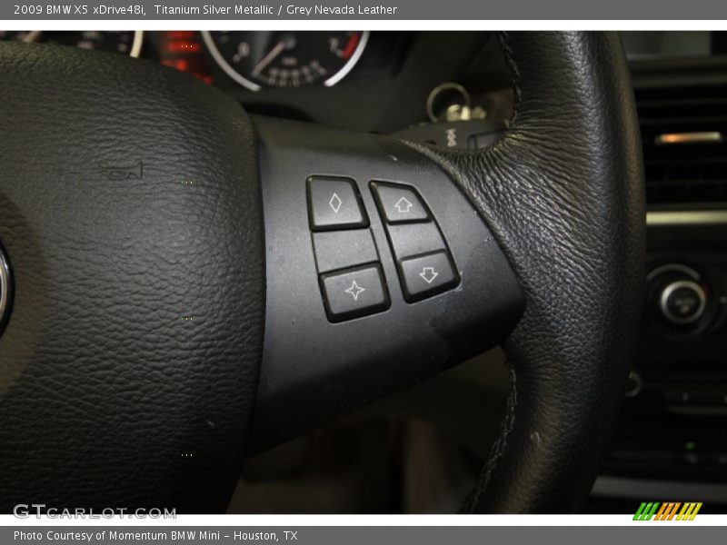 Titanium Silver Metallic / Grey Nevada Leather 2009 BMW X5 xDrive48i