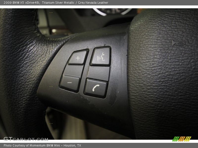 Titanium Silver Metallic / Grey Nevada Leather 2009 BMW X5 xDrive48i