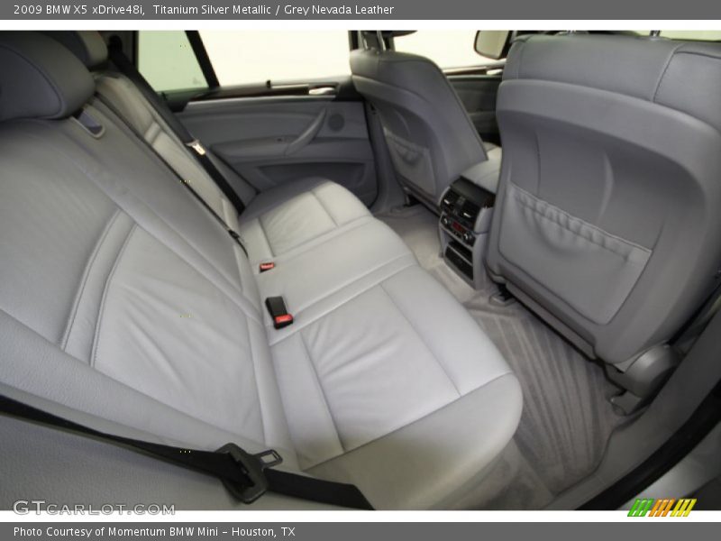 Titanium Silver Metallic / Grey Nevada Leather 2009 BMW X5 xDrive48i