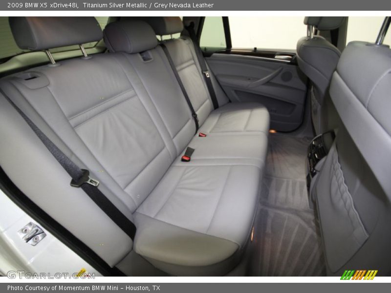 Titanium Silver Metallic / Grey Nevada Leather 2009 BMW X5 xDrive48i
