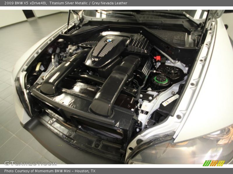 Titanium Silver Metallic / Grey Nevada Leather 2009 BMW X5 xDrive48i