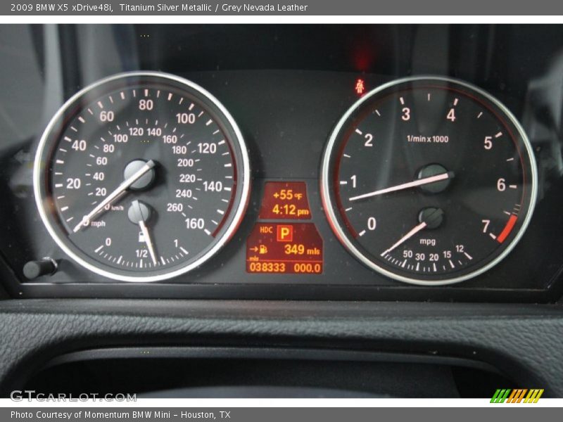 Titanium Silver Metallic / Grey Nevada Leather 2009 BMW X5 xDrive48i