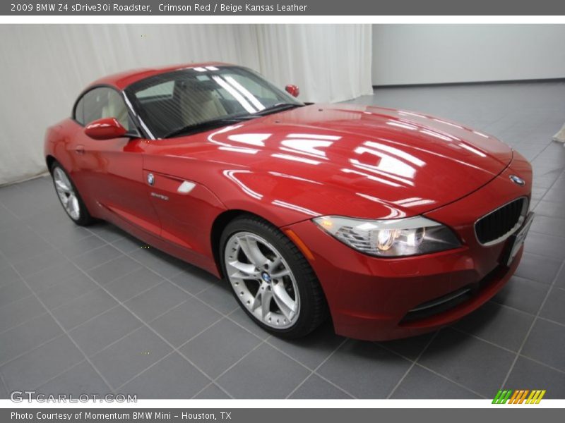 Crimson Red / Beige Kansas Leather 2009 BMW Z4 sDrive30i Roadster
