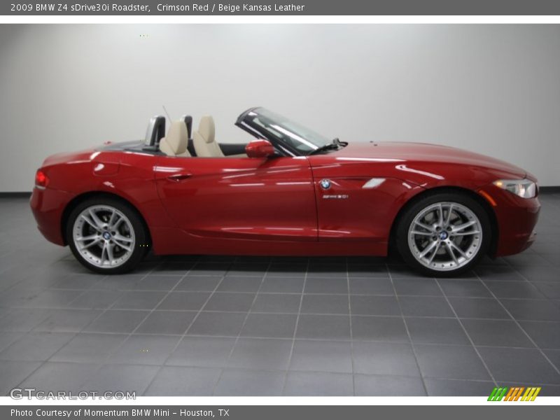 Crimson Red / Beige Kansas Leather 2009 BMW Z4 sDrive30i Roadster