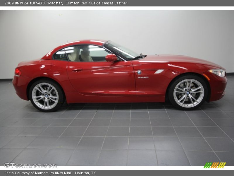 Crimson Red / Beige Kansas Leather 2009 BMW Z4 sDrive30i Roadster