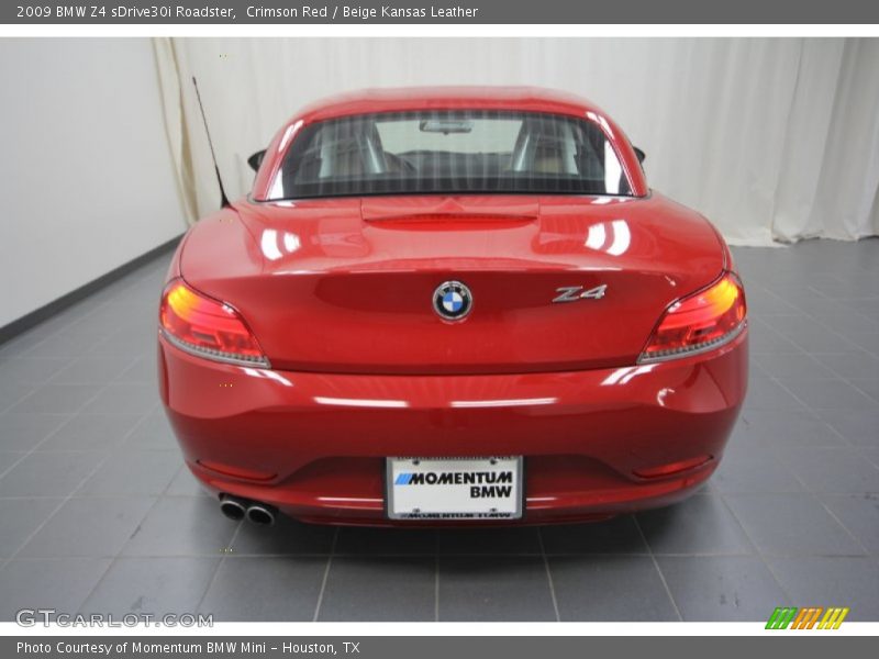 Crimson Red / Beige Kansas Leather 2009 BMW Z4 sDrive30i Roadster