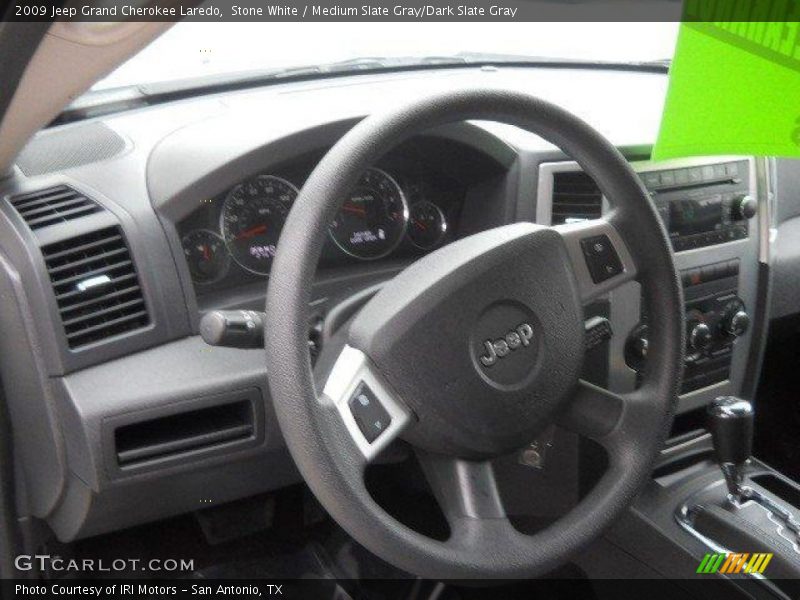 Stone White / Medium Slate Gray/Dark Slate Gray 2009 Jeep Grand Cherokee Laredo