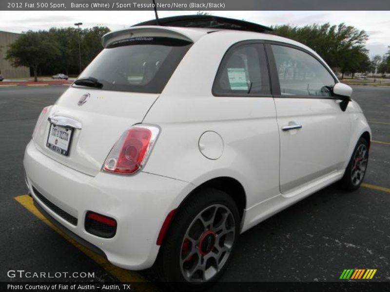 Bianco (White) / Sport Tessuto Nero/Nero (Black/Black) 2012 Fiat 500 Sport