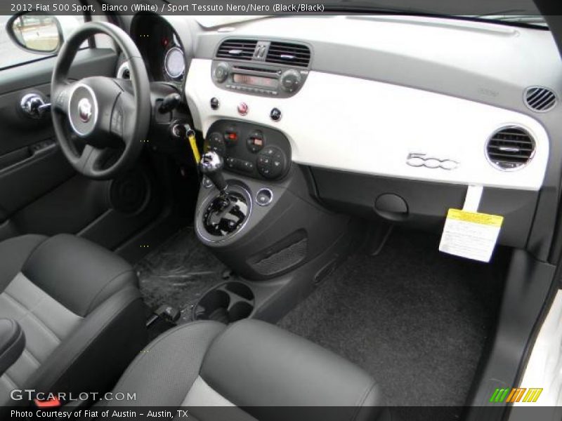 Bianco (White) / Sport Tessuto Nero/Nero (Black/Black) 2012 Fiat 500 Sport