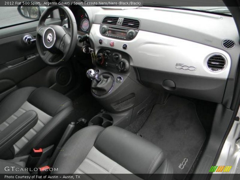  2012 500 Sport Sport Tessuto Nero/Nero (Black/Black) Interior