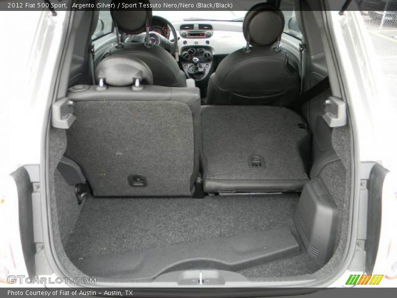 Argento (Silver) / Sport Tessuto Nero/Nero (Black/Black) 2012 Fiat 500 Sport