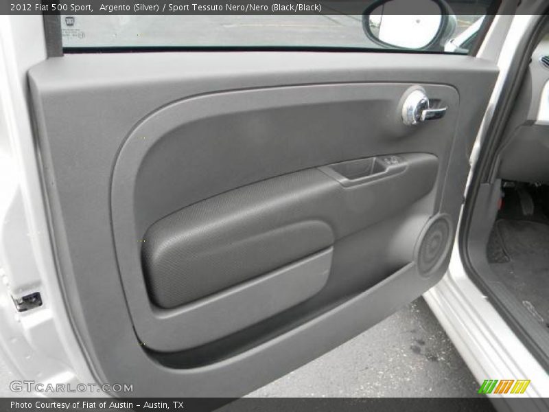 Argento (Silver) / Sport Tessuto Nero/Nero (Black/Black) 2012 Fiat 500 Sport