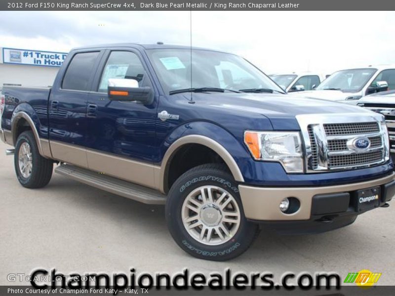 Dark Blue Pearl Metallic / King Ranch Chaparral Leather 2012 Ford F150 King Ranch SuperCrew 4x4