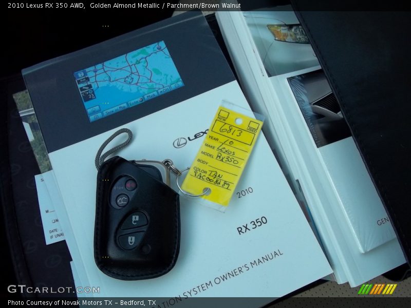 Golden Almond Metallic / Parchment/Brown Walnut 2010 Lexus RX 350 AWD