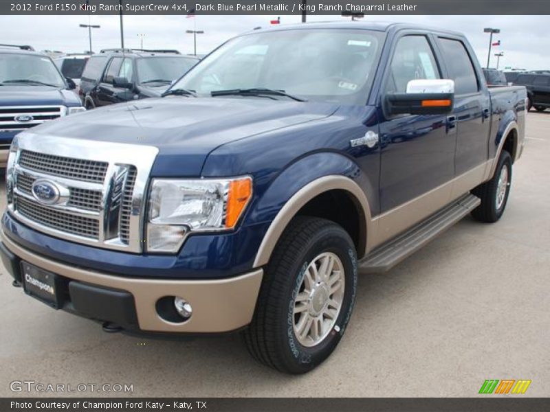 Dark Blue Pearl Metallic / King Ranch Chaparral Leather 2012 Ford F150 King Ranch SuperCrew 4x4