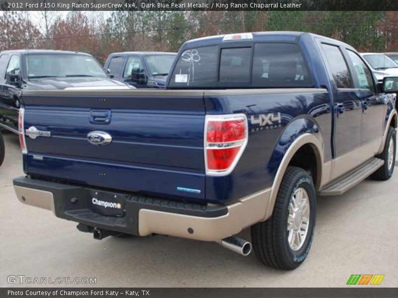 Dark Blue Pearl Metallic / King Ranch Chaparral Leather 2012 Ford F150 King Ranch SuperCrew 4x4
