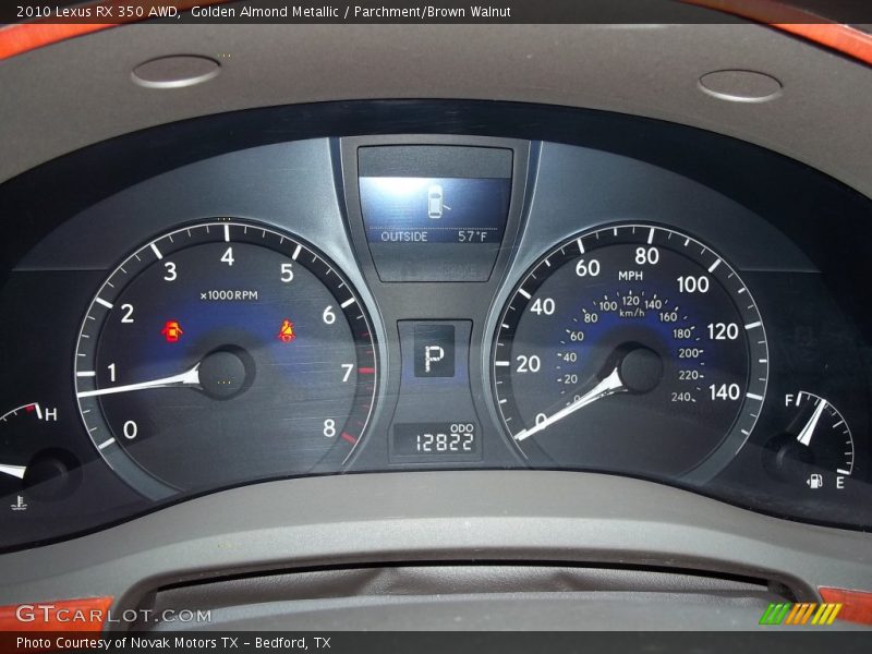 Golden Almond Metallic / Parchment/Brown Walnut 2010 Lexus RX 350 AWD