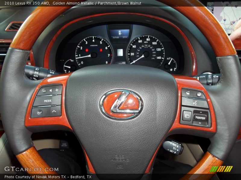 Golden Almond Metallic / Parchment/Brown Walnut 2010 Lexus RX 350 AWD