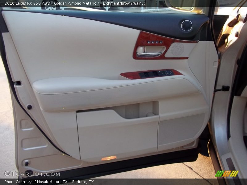 Golden Almond Metallic / Parchment/Brown Walnut 2010 Lexus RX 350 AWD