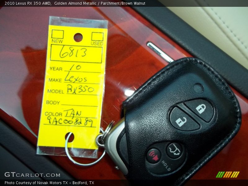 Golden Almond Metallic / Parchment/Brown Walnut 2010 Lexus RX 350 AWD