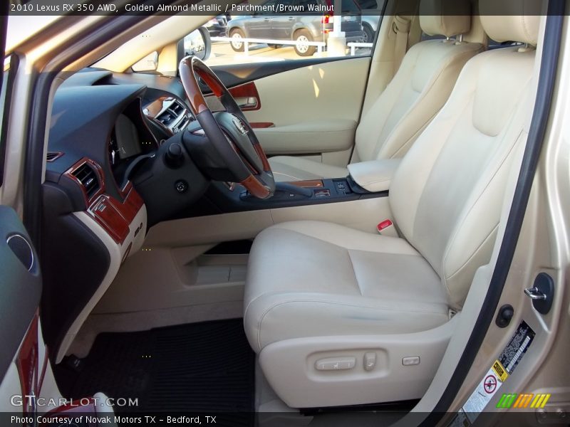 Golden Almond Metallic / Parchment/Brown Walnut 2010 Lexus RX 350 AWD