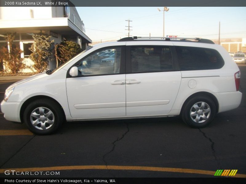 White / Beige 2008 Kia Sedona LX