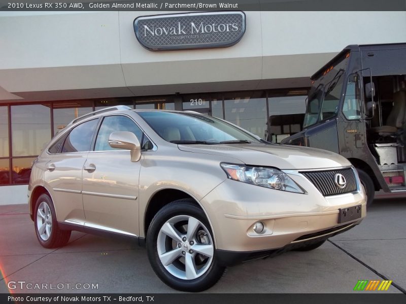 Golden Almond Metallic / Parchment/Brown Walnut 2010 Lexus RX 350 AWD