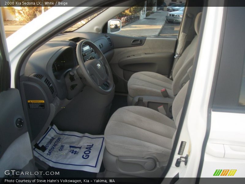 White / Beige 2008 Kia Sedona LX