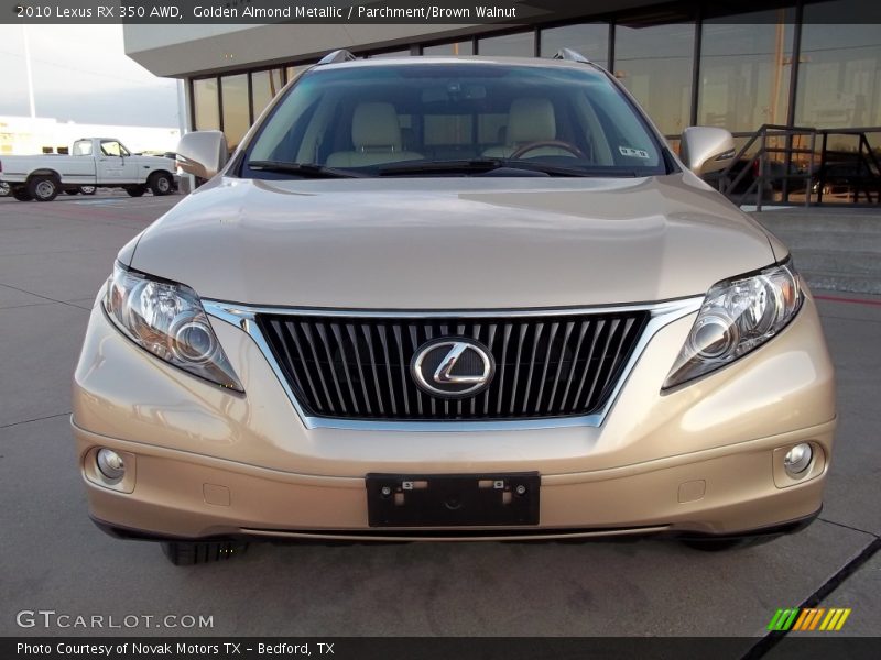Golden Almond Metallic / Parchment/Brown Walnut 2010 Lexus RX 350 AWD