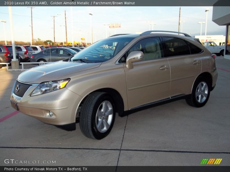 Golden Almond Metallic / Parchment/Brown Walnut 2010 Lexus RX 350 AWD