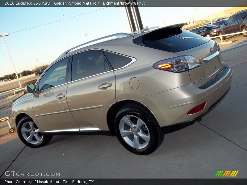 Golden Almond Metallic / Parchment/Brown Walnut 2010 Lexus RX 350 AWD