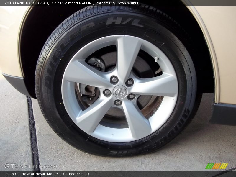 Golden Almond Metallic / Parchment/Brown Walnut 2010 Lexus RX 350 AWD