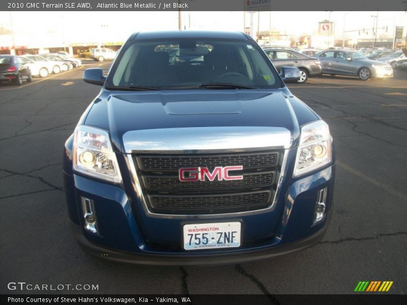 Atlantic Blue Metallic / Jet Black 2010 GMC Terrain SLE AWD