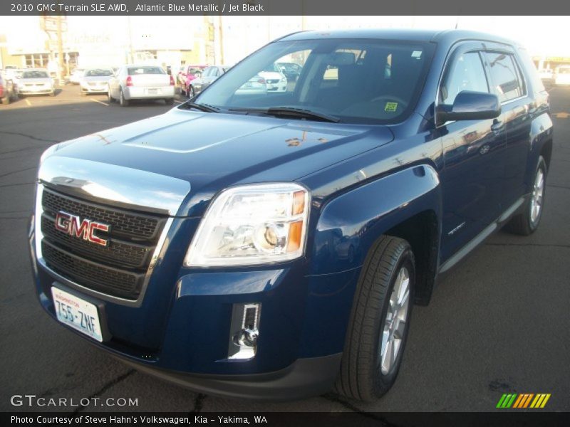 Atlantic Blue Metallic / Jet Black 2010 GMC Terrain SLE AWD