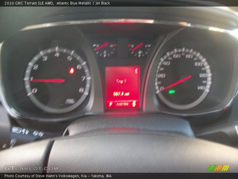 Atlantic Blue Metallic / Jet Black 2010 GMC Terrain SLE AWD