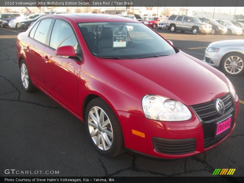 Salsa Red / Titan Black 2010 Volkswagen Jetta Wolfsburg Edition Sedan