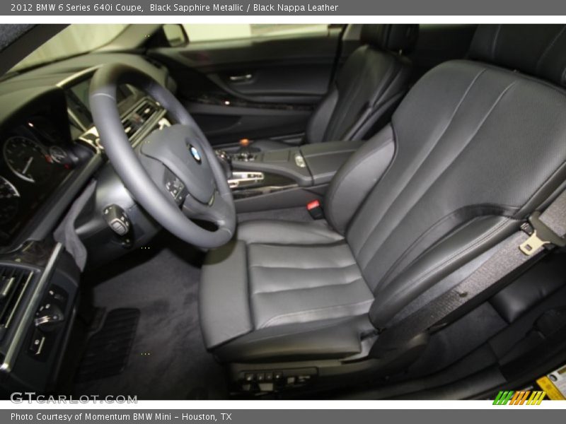 Black Sapphire Metallic / Black Nappa Leather 2012 BMW 6 Series 640i Coupe