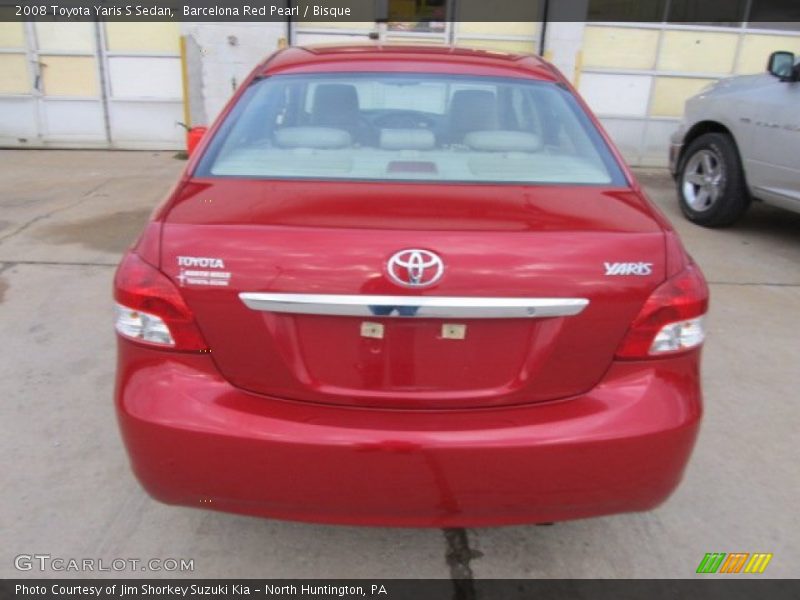 Barcelona Red Pearl / Bisque 2008 Toyota Yaris S Sedan
