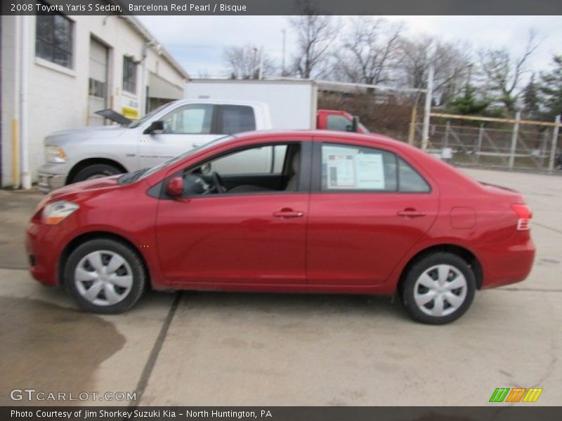Barcelona Red Pearl / Bisque 2008 Toyota Yaris S Sedan