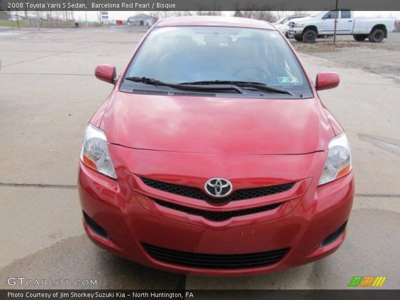 Barcelona Red Pearl / Bisque 2008 Toyota Yaris S Sedan