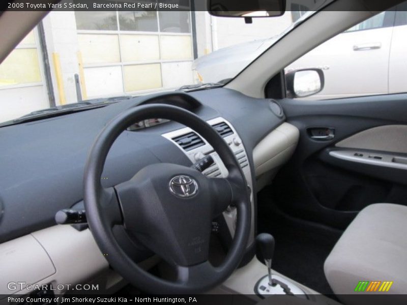 Barcelona Red Pearl / Bisque 2008 Toyota Yaris S Sedan