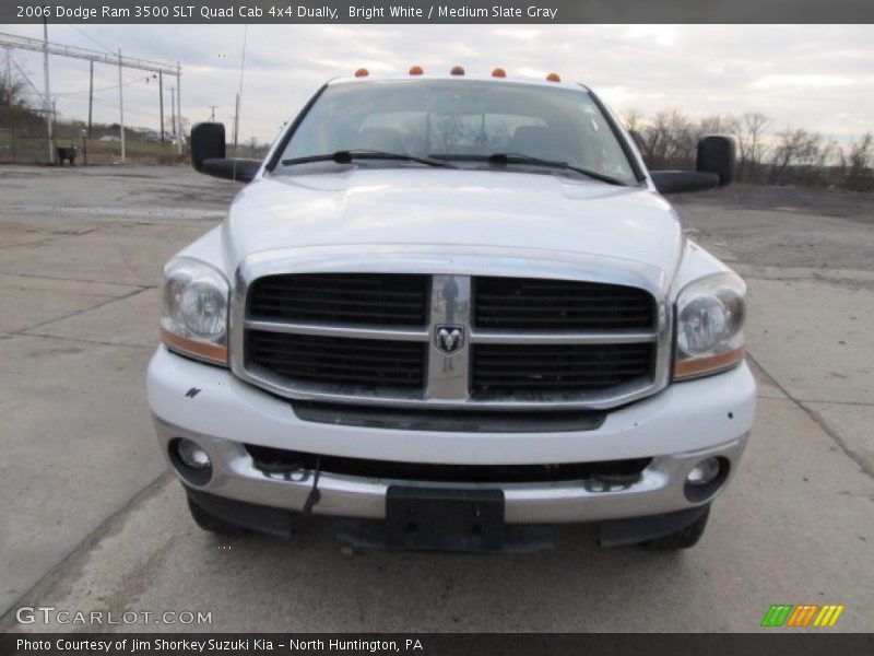 Bright White / Medium Slate Gray 2006 Dodge Ram 3500 SLT Quad Cab 4x4 Dually
