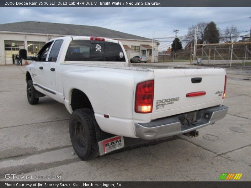 Bright White / Medium Slate Gray 2006 Dodge Ram 3500 SLT Quad Cab 4x4 Dually