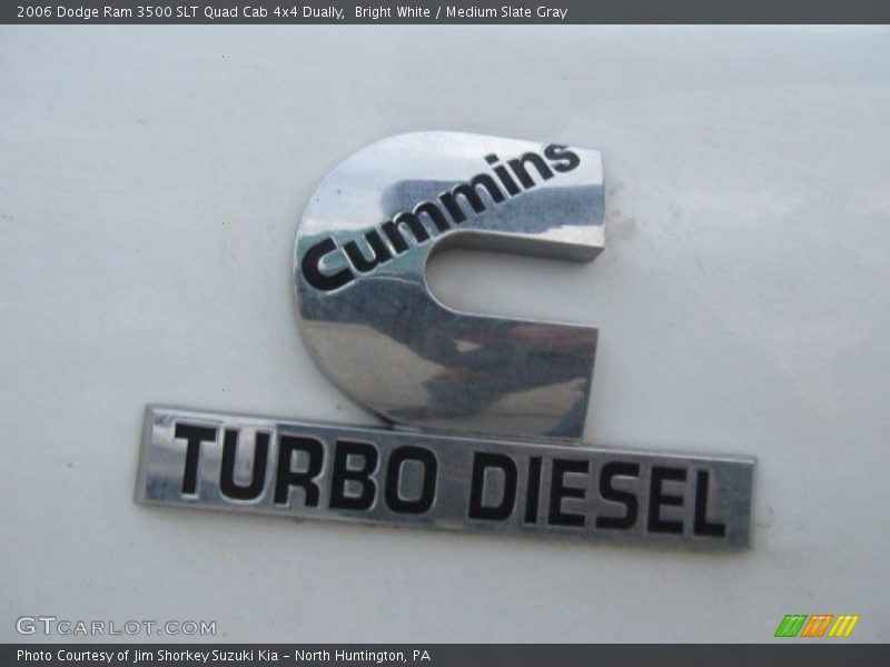 Bright White / Medium Slate Gray 2006 Dodge Ram 3500 SLT Quad Cab 4x4 Dually