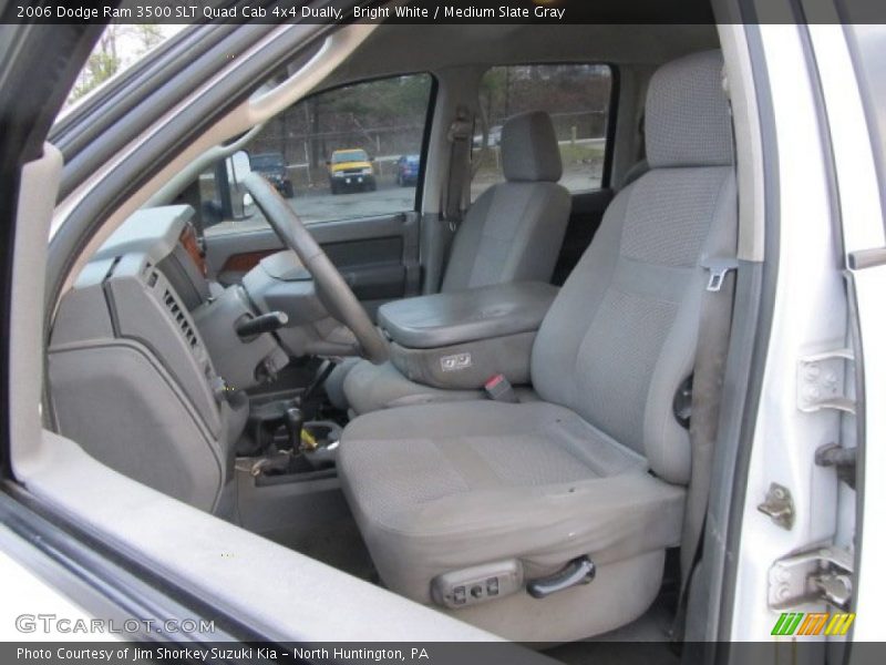 Bright White / Medium Slate Gray 2006 Dodge Ram 3500 SLT Quad Cab 4x4 Dually