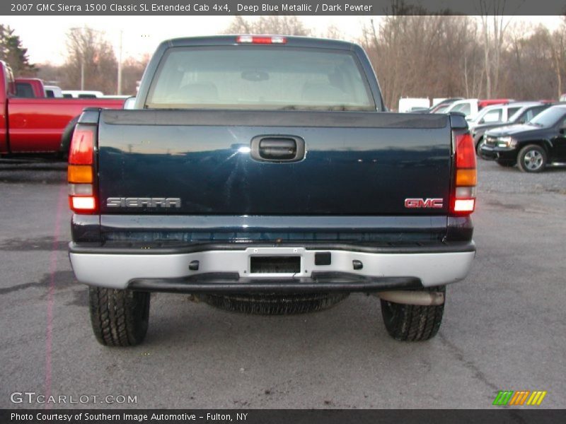 Deep Blue Metallic / Dark Pewter 2007 GMC Sierra 1500 Classic SL Extended Cab 4x4
