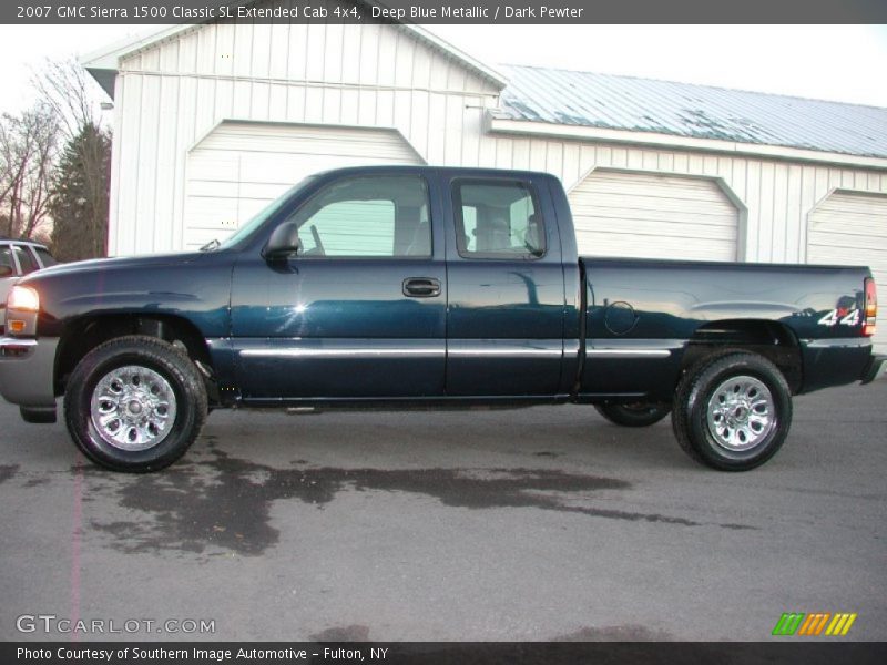 Deep Blue Metallic / Dark Pewter 2007 GMC Sierra 1500 Classic SL Extended Cab 4x4