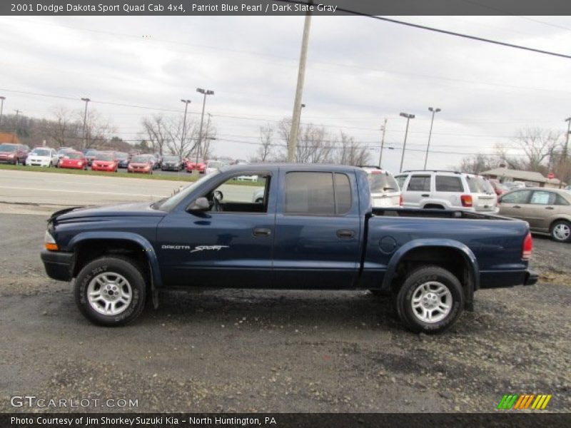  2001 Dakota Sport Quad Cab 4x4 Patriot Blue Pearl