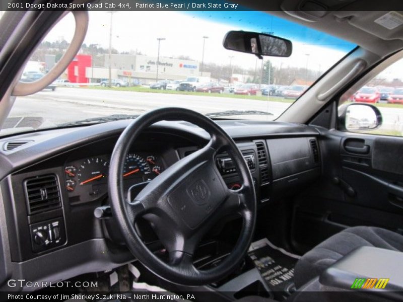 Patriot Blue Pearl / Dark Slate Gray 2001 Dodge Dakota Sport Quad Cab 4x4